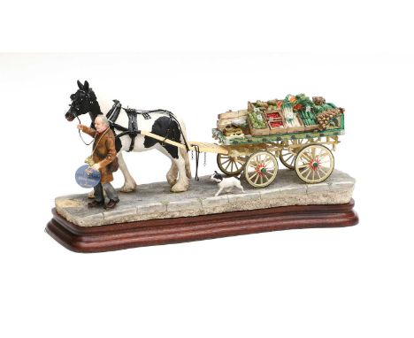 Border Fine Arts 'Fruit 'n' Veg', model No. B1378 by Ray Ayres, limited edition 74/400, on wood base, with certificateNo box.