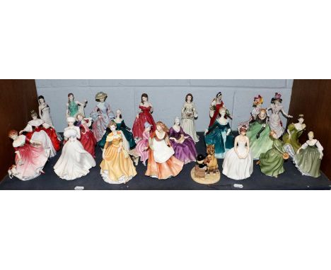 A Collection of Royal Doulton Ladies, including: Mary Countess Howe HN3007, Anne Boleyn HN3232, British Sporting Heritage, Cr