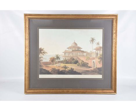 After Thomas Daniell, The Chalees Sattoon, coloured print63x48cm within a gilt frame.   CONDITION REPORT:  Please note this p