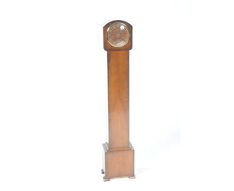 An early 20th Century mahogany cased grandmother clockHaving a 7" dial and three train movement striking on rods, the plain c