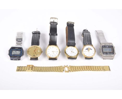 A collection of wristwatchesTo include; Casio, Aviatime, and Accurist (Qty)