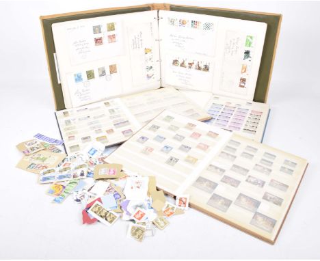 A collection of stamp albumsTo include Commemorative and British Commonwealth, Malta, first day covers and a small collection