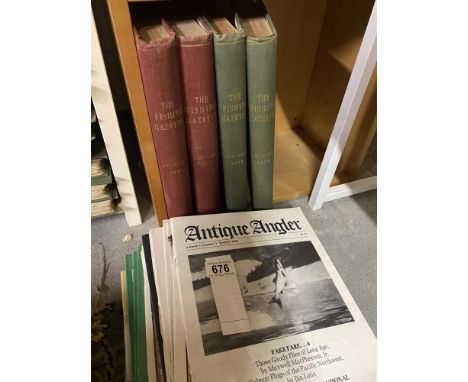 A good collection of vintage angling and fishing magazines including bound copies of the The Fishing Gazette 1937 and 1938 