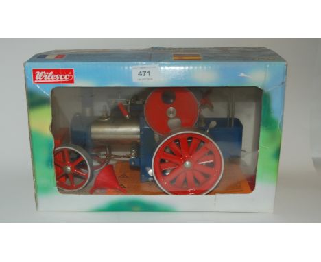 A Wilesco Steam Roller Traction Engine in original box  Condition Report: 