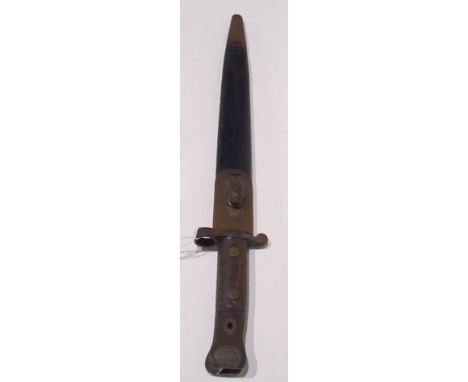 A bayonet in scabbard  Condition Report: 