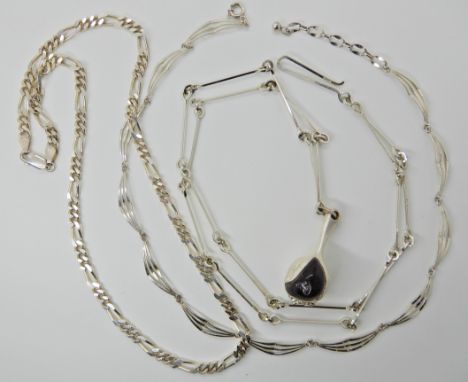 A Finnish Lapponia bubble pendant and chain, circa 1974, a German silver decorative chain by K&amp;L (Kordes &amp; Lichtenfel