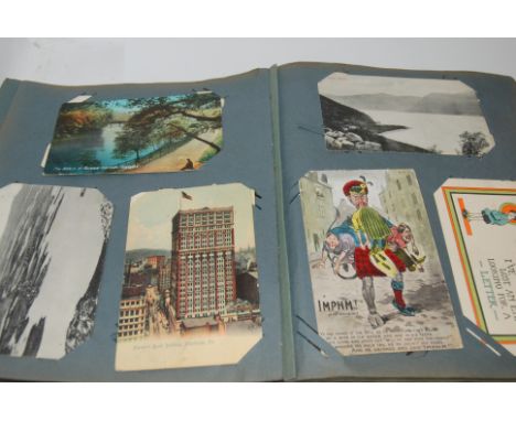 A collection of postcards and first day covers and photograph album (3)  Condition Report: 
