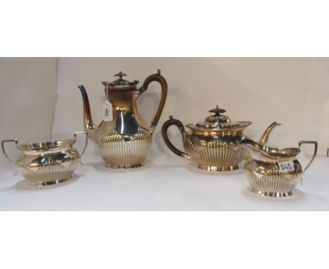 A four piece Elkington &amp; Co silver plated tea service  Condition Report: 