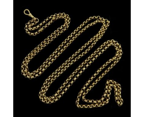 19th / early 20th century gold belcher link guard / necklace chain, stamped 9cCondition Report:Approx 31.9gm, tested 10ct, le