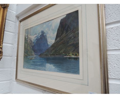 A print after Alfred Heaton Cooper, Norwegian Fjord