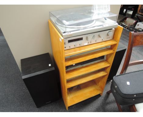 A selection of technics Hi-Fi Equipment. Including Turntable Amplifier and Speakers.