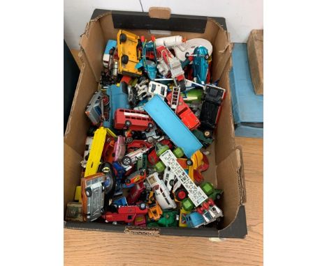 A box of playworn Dinky and Corgi