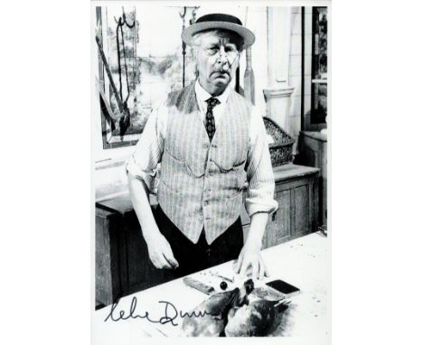 Clive Dunn signed Dads Army 12x8 inches black and white photo. Good condition. All autographs are genuine hand signed and com