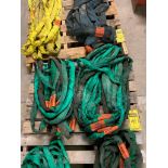 Pallet w/ (13) LiftAll EN60 X 3' Polyester Round Slings, (7) LiftAll EN60 X 4' Polyester Round sling