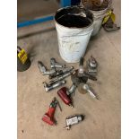 Bucket of Assorted Pneumatic Tools, Impact Wrenches, Ratchets, Drill/Drivers, Sanders