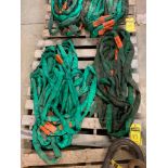 Pallet w/ (4) LiftAll EN60 X 6' Polyester Round Slings, (6) LiftAll EN60 X 8' Polyester Round Slings