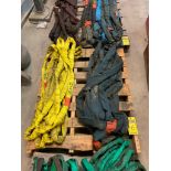 Pallet w/ (4) LiftAll EN240 X 8' Polyester Round Slings, (4) LiftAll EN90 X 8' Polyester Round Sling