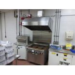 Lab appliances mod. no. Quest (1) 6 burners, gas fed, stainless stove with exhaust hood, (1) True