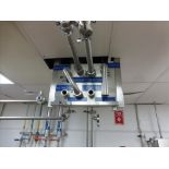 CIP hook up manifold (2) 4 and 8 ports, 1-1/2 in. dia, disconnected pipework and associated controls