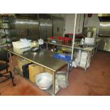 (5) Stainless tables with fixtures & utensils [Upstairs ACC Pilot]