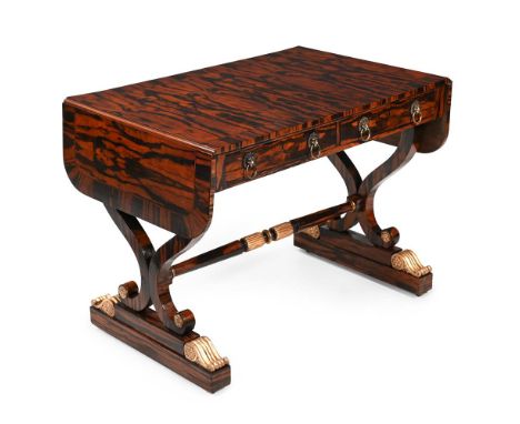 Y&nbspA REGENCY COROMANDEL AND CROSSBANDED SOFA TABLE CIRCA 1820 74cm high, 101cm wide, 63.5cm deep