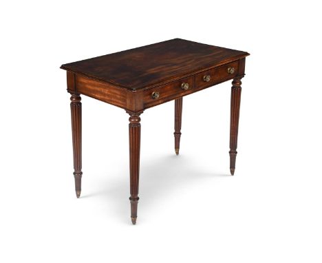 A REGENCY MAHOGANY SIDE TABLE CIRCA 1820, IN THE MANNER OF GILLOWS Finished to all sides 76cm high, 92cm wide, 53cm deep  Con