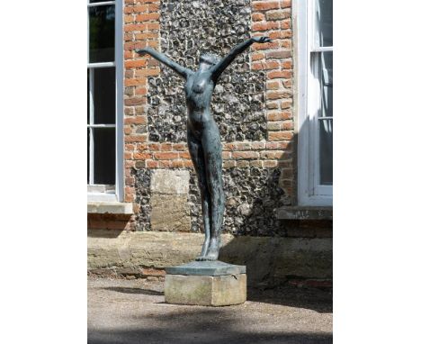 λ &nbspEVERARD MEYNELL (BRITISH 1950-) A LIMITED EDITION BRONZE FIGURE OF 'SPRING'  CIRCA 2002  Signed with initials to cast 