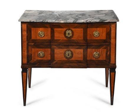 Y&nbspAN ITALIAN ROSEWOOD AND MARBLE COMMODE LATE 18TH CENTURY Of breakfront form 87.5cm high, 93.5cm wide, 58cm deep  Condit