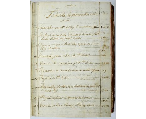 MANUSCRITO.- PROFECIAS de varios avtores.- Século XVII (ca. 1650).- 300 f.; 29 cm.- E., One-handed manuscript, in poorly main