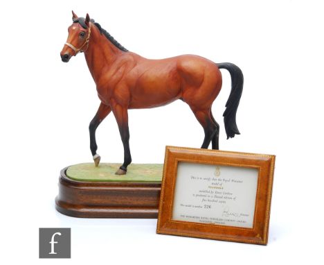 A limited edition Royal Worcester model of Nijinsky modelled by Doris Lindner, number 226 of 500, complete with certificate a