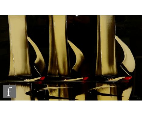 DUNCAN MACGREGOR AKA 'D MAC' (BORN 1961) - 'Starlit Sails III', hand embellished giclee print on acrylic sheet, signed in ink