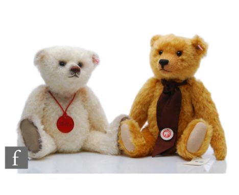 Two Steiff teddy bears, 663376 Teddy Bear Bella UK 09, white mohair, limited edition 576 of 2000, height 38cm, and 662966 Bri