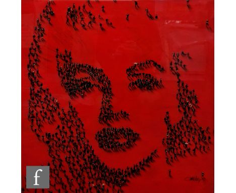 CRAIG ALLEN (AMERICAN, BORN 1971) - 'Irresistible', Marilyn Monroe, hand embellished reverse screen print on acrylic sheet, s