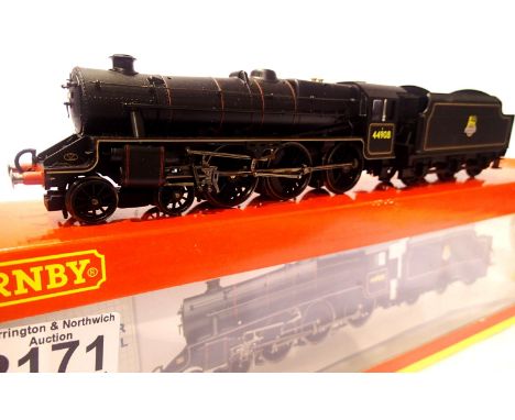 Hornby R2359, Class 5MT, 44908, Black, Early Crest, one front buffer missing in very near mint condition, boxed. P&amp;P Grou