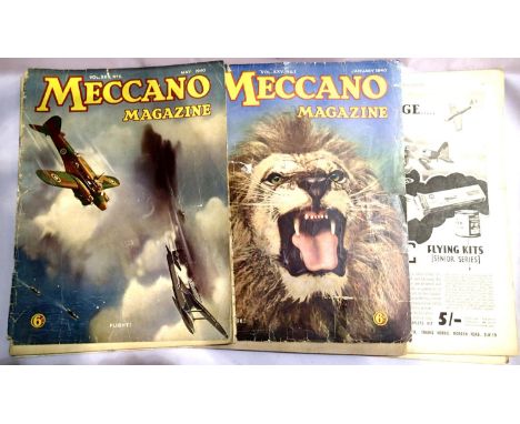 Three Meccano magazines, c.1940s. P&amp;P Group 1 (£14+VAT for the first lot and £1+VAT for subsequent lots) 