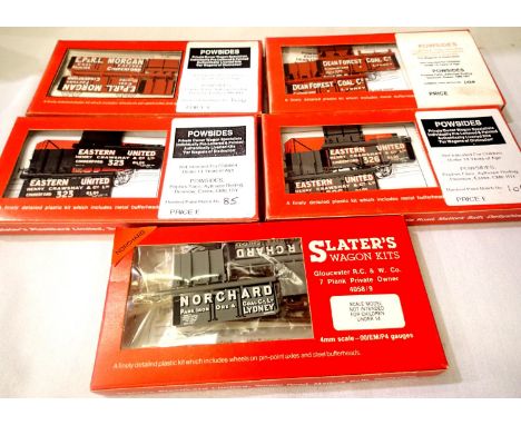 Five Slaters OO scale private owner wagon kits, appears complete, contents unchecked. P&amp;P Group 1 (£14+VAT for the first 