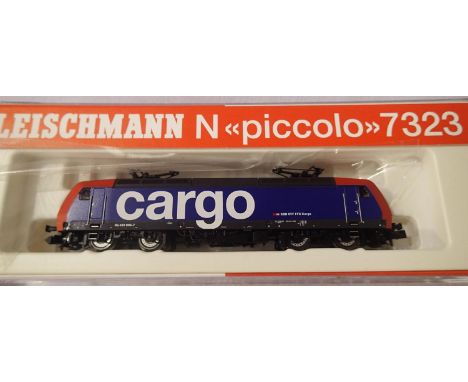 N Gauge Fleischmann 7323, Class 481, twin pantograph electric cargo Blue/Red livery, DCC fitted, ex shop stock. P&amp;P Group