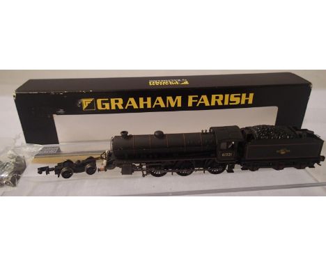 N Gauge Bachmann 372-078, Class B1, BR Black, 6132, Late Crest, weathered, detail fitted, detached front bogie, no paperwork,