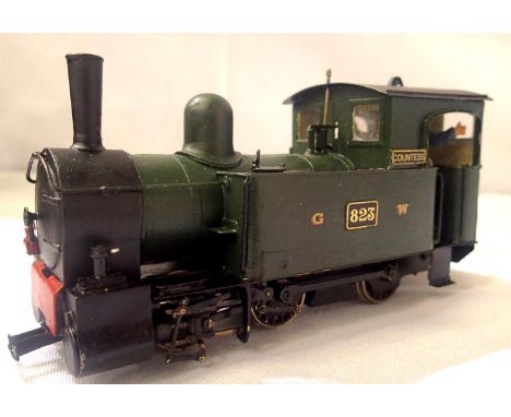 Kit built On16.5 tank loco, 0.6.0. Countess G.W.R. Green No823, in very good to excellent condition, build and finish. P&amp;