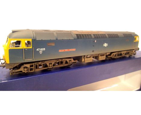 Bachmann 31-655TL, Class 47, City Of Truro 47625, Blue. weathered, in very near mint condition, boxed. P&amp;P Group 1 (£14+V