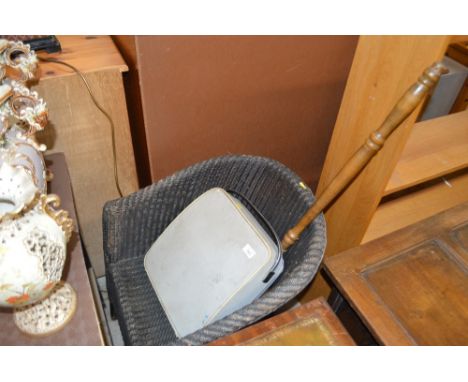 A Brother portable typewriter; and a small copper warming pan