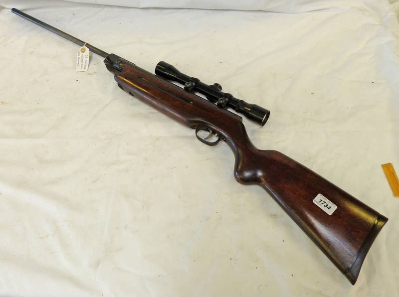 22 WEIHRAUCH HW 35 AIR RIFLE WITH FITTED SCOPE