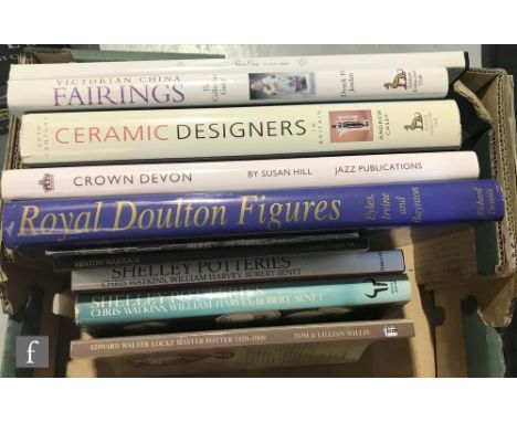 A collection of assorted ceramic reference books, subjects to include Pinxton China, Victorian China Fairings, Aberdeen Ceram
