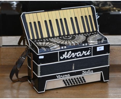 An Italian Alvari piano accordion 