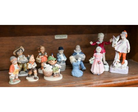Two Royal Worcester figures - 'January' 3452 and 'November' 3418 to/w three Royal Copenhagen figures of children, a Royal Dou