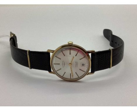 Rotary; A 9ct Gold Cased Gent's Wristwatch, the signed dial with Arabic numerals, movement stamped "17 Jewels", within plain 