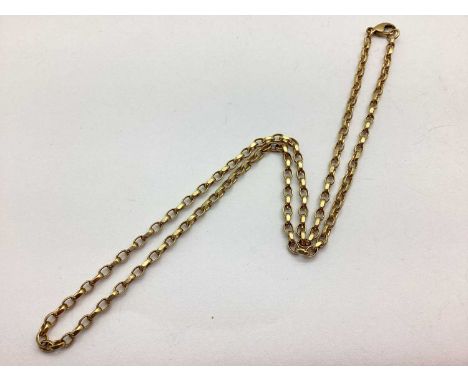 An Oval Belcher Link Chain, 46cm long, (9.5grams).