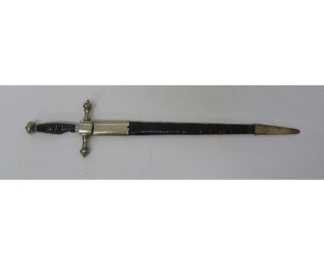 A continental dagger with scabbard, length 42cm