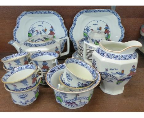 A DBC Westover pattern tea service, thirty-two pieces in total