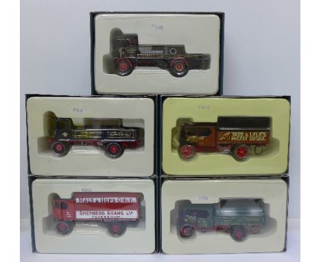 Five Corgi Vintage Glory of Steam models; three Sentinel and two Foden Steam Wagons, all boxed